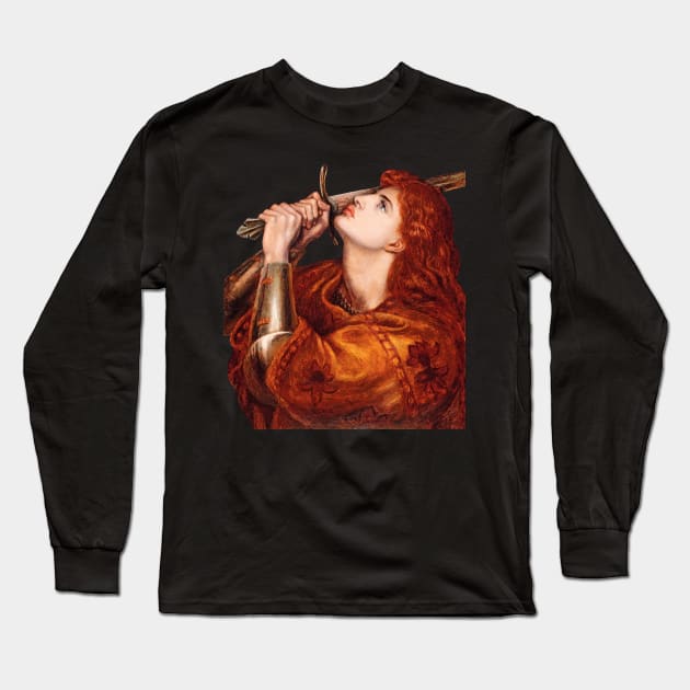 Joan of Arc by Dante Gabriel Rossetti Long Sleeve T-Shirt by Beltschazar